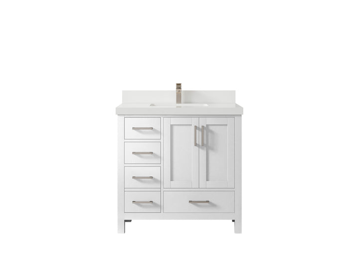 Malibu 36 in. W x 22 in. D Bathroom Vanity Center Sink 2 - photo 43