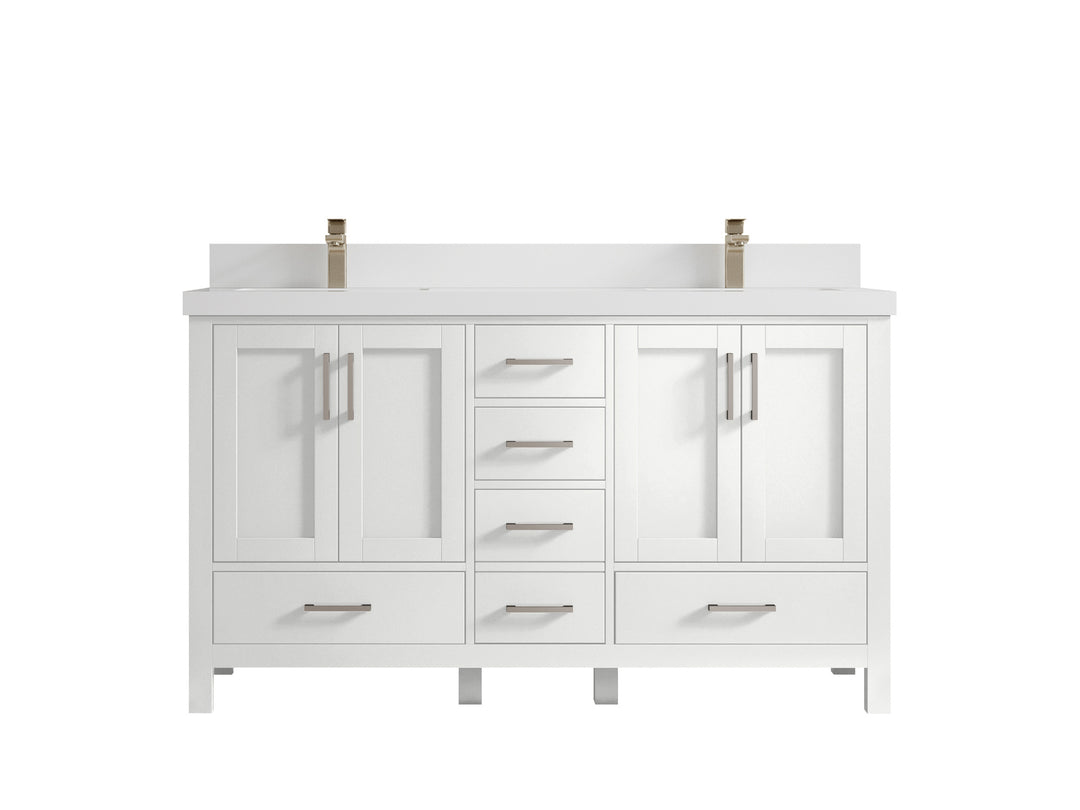 Malibu 60 in. W x 22 in. D Double Sink Bathroom Vanity