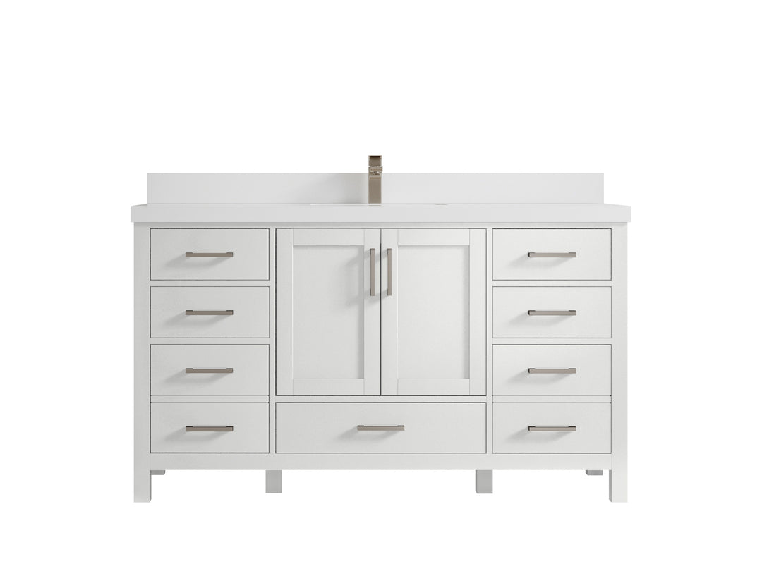 Malibu 60 in. W x 22 in. D Single Sink Bathroom Vanity