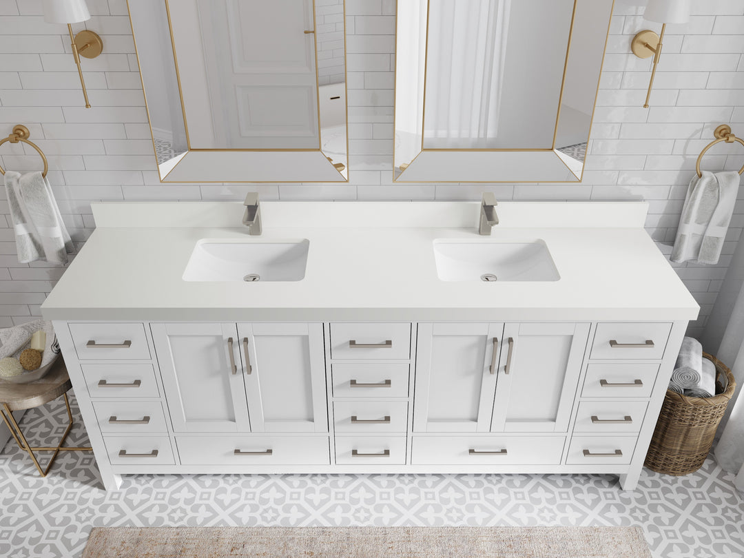 Malibu 84 in. W x 22 in. D Double Sink Bathroom Vanity