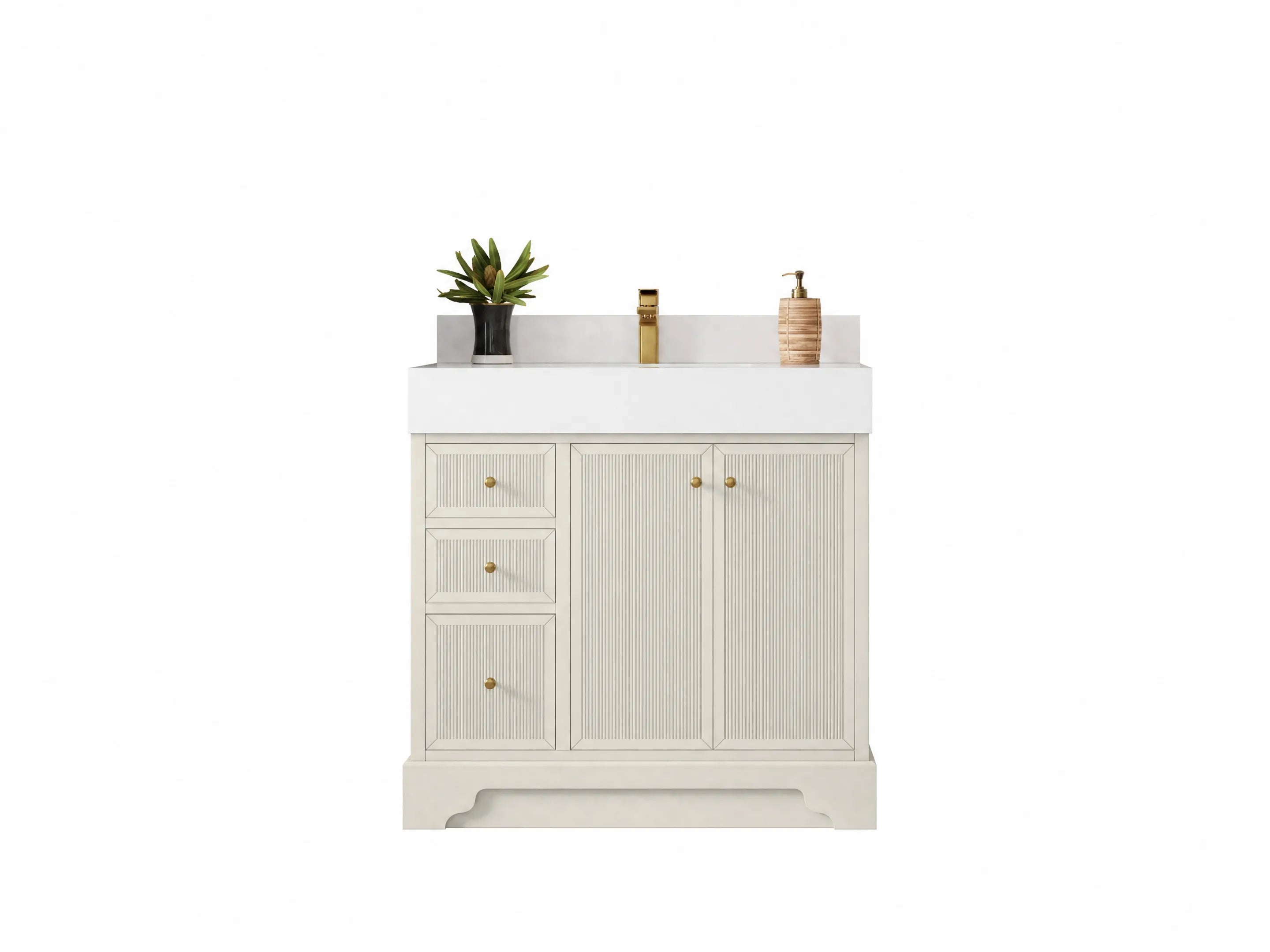 Manhattan 36 in. W x 22 in. D Center Sink Bathroom Vanity