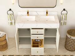Manhattan 48 in. W x 22 in. D Double Sink Bathroom Vanity - photo 6