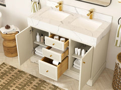 Manhattan 48 in. W x 22 in. D Double Sink Bathroom Vanity - photo 4