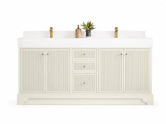 Manhattan 72 in. W x 22 in. D Double Sink Bathroom Vanity - photo 1