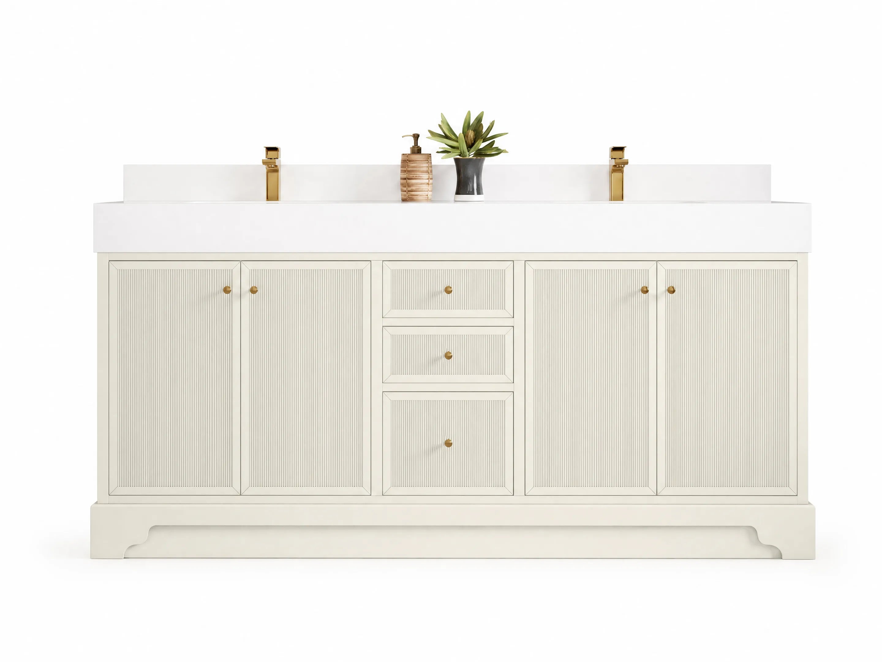 Manhattan 72 in. W x 22 in. D Double Sink Bathroom Vanity