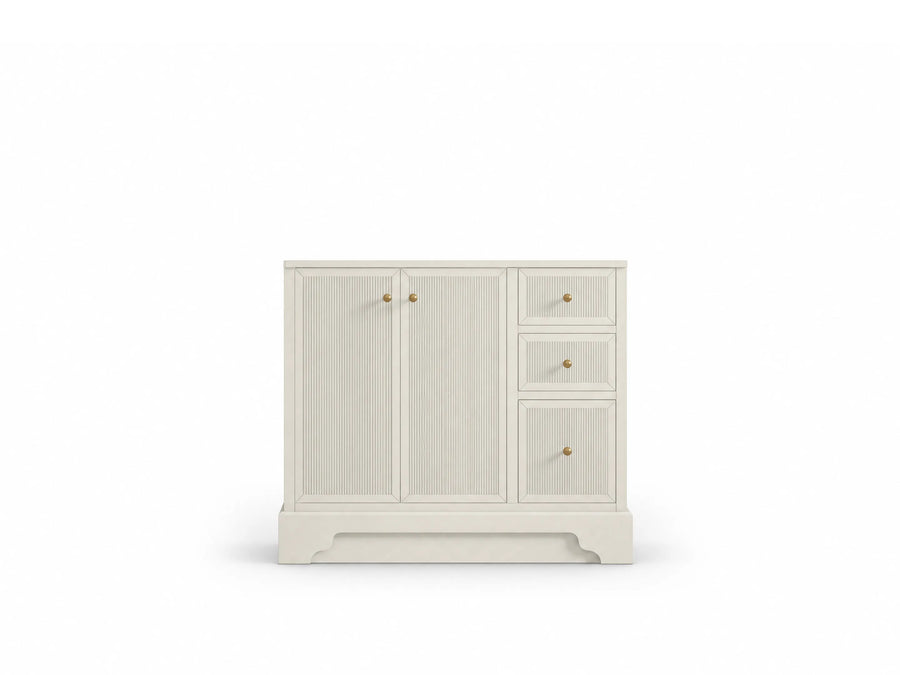 Manhattan 36 in. W x 22 in. D Left Offset Sink Vanity Cabinet