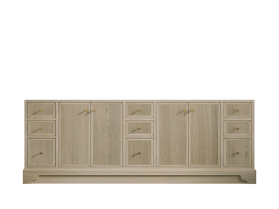 Manhattan Oak 84 in. W x 22 in. D Double Sink Bathroom Vanity in Nordic White- Cabinet Only
