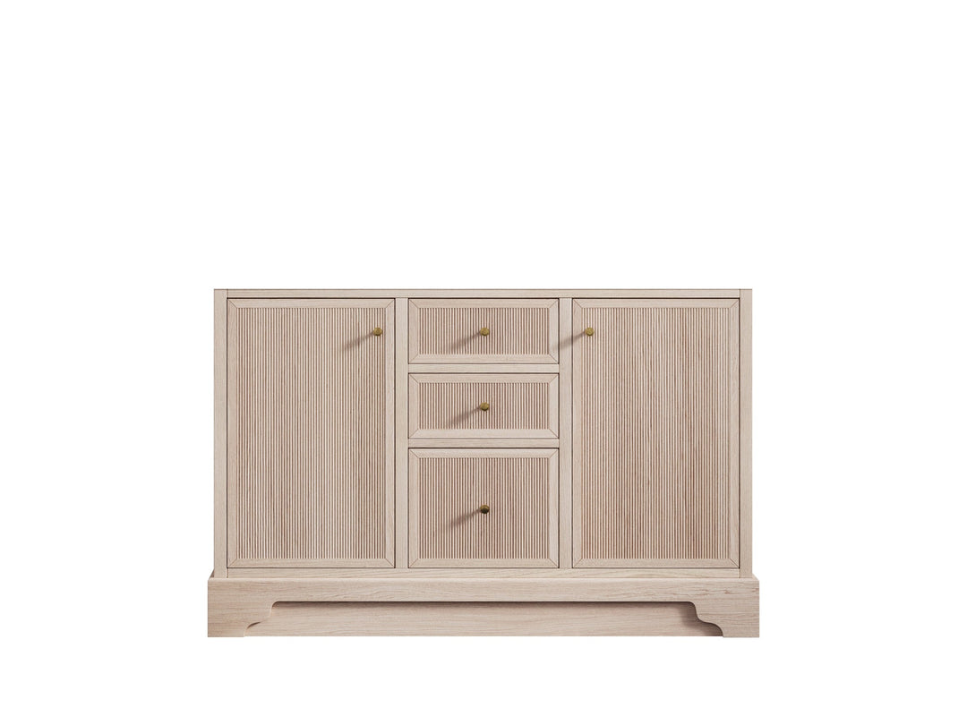 Manhattan White Oak 48 in. W x 22 in. D Double Sink Bathroom Vanity - Cabinet Only