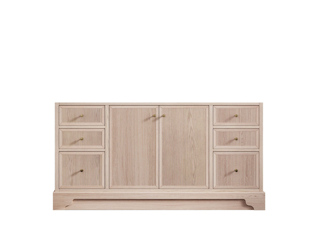 Manhattan White Oak 60 in. W x 22 in. D Single Sink Bathroom Vanity - Cabinet Only