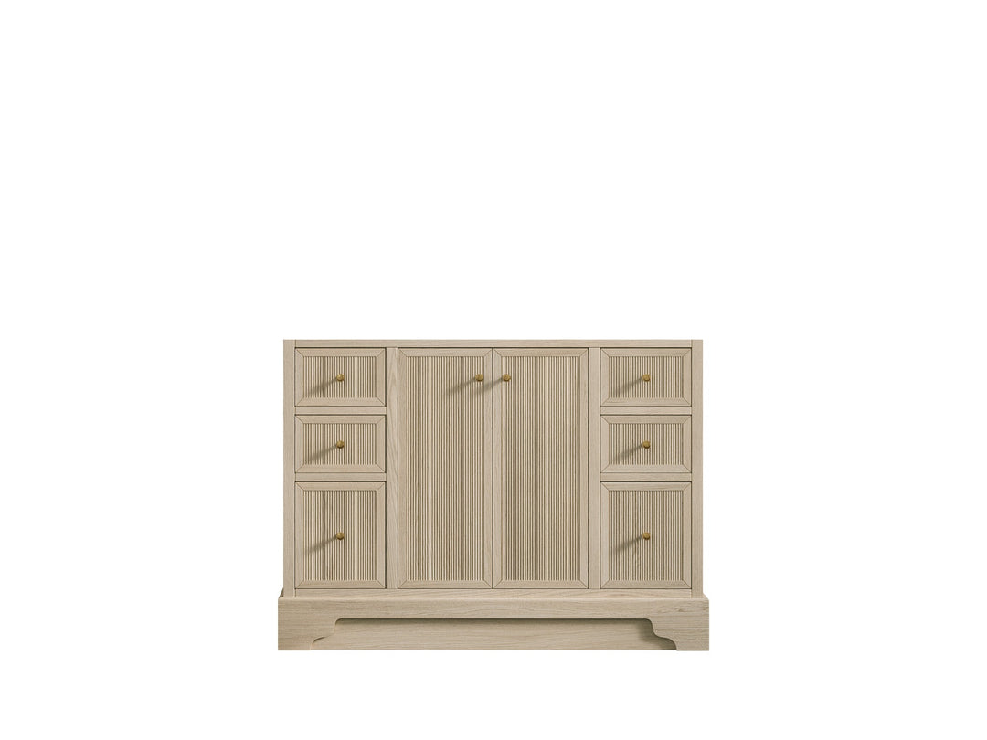 Manhattan Oak 42 in. W x 22 in. D Single Sink Bathroom Vanity in Nordic White - Cabinet Only