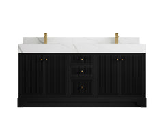 Manhattan 72 in. W x 22 in. D Double Sink Bathroom Vanity - photo 7