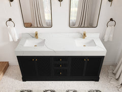 Manhattan 72 in. W x 22 in. D Double Sink Bathroom Vanity - photo 6