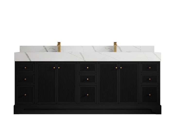 Manhattan 84 in. W x 22 in. D Double Sink Bathroom Vanity - photo 7