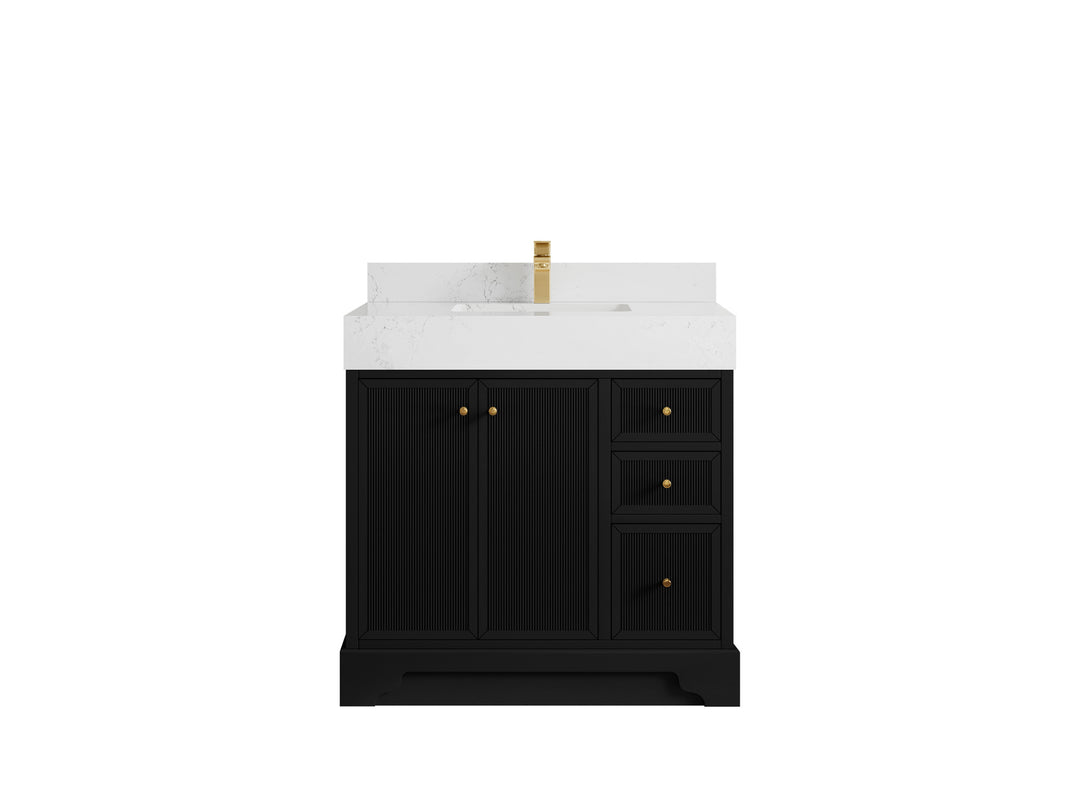 Manhattan 36 in. W x 22 in. D Center Sink Bathroom Vanity