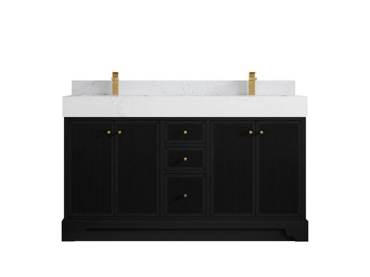 Manhattan 60 in. W x 22 in. D Double Sink Bathroom Vanity - photo 9
