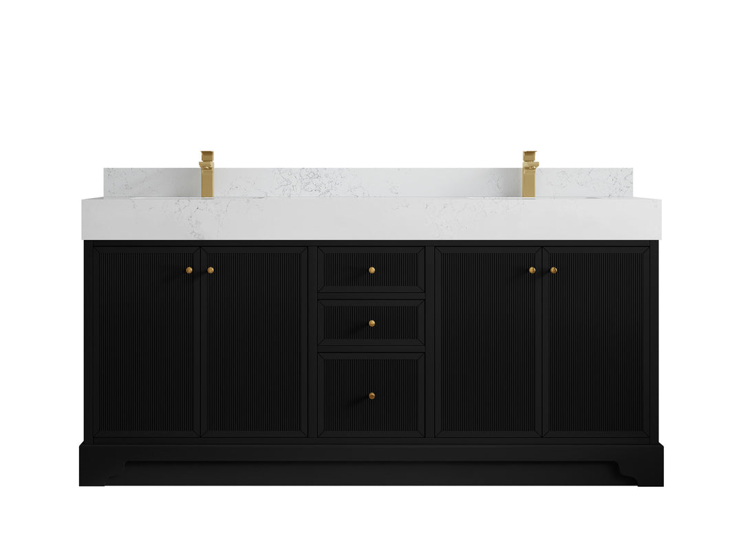 Manhattan 72 in. W x 22 in. D Double Sink Bathroom Vanity