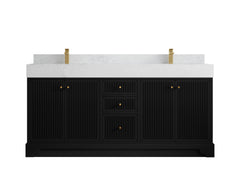 Manhattan 72 in. W x 22 in. D Double Sink Bathroom Vanity - photo 9