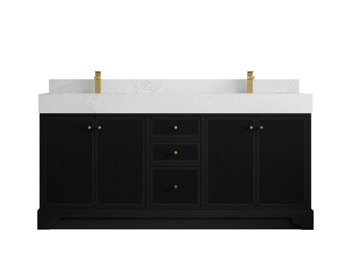 Manhattan 72 in. W x 22 in. D Double Sink Bathroom Vanity - photo 11
