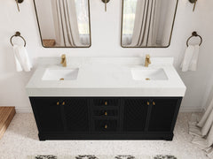Manhattan 72 in. W x 22 in. D Double Sink Bathroom Vanity - photo 8