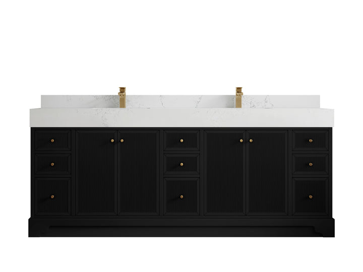 Manhattan 84 in. W x 22 in. D Double Sink Bathroom Vanity - photo 9