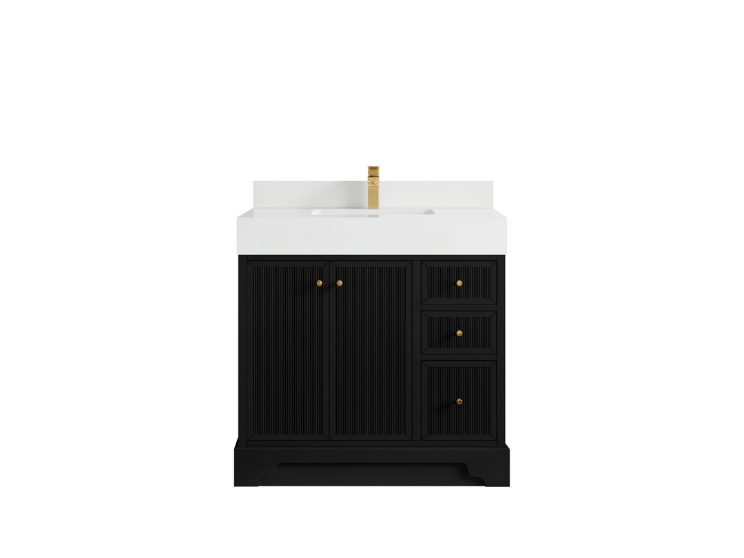 Manhattan 36 in. W x 22 in. D Center Sink Bathroom Vanity