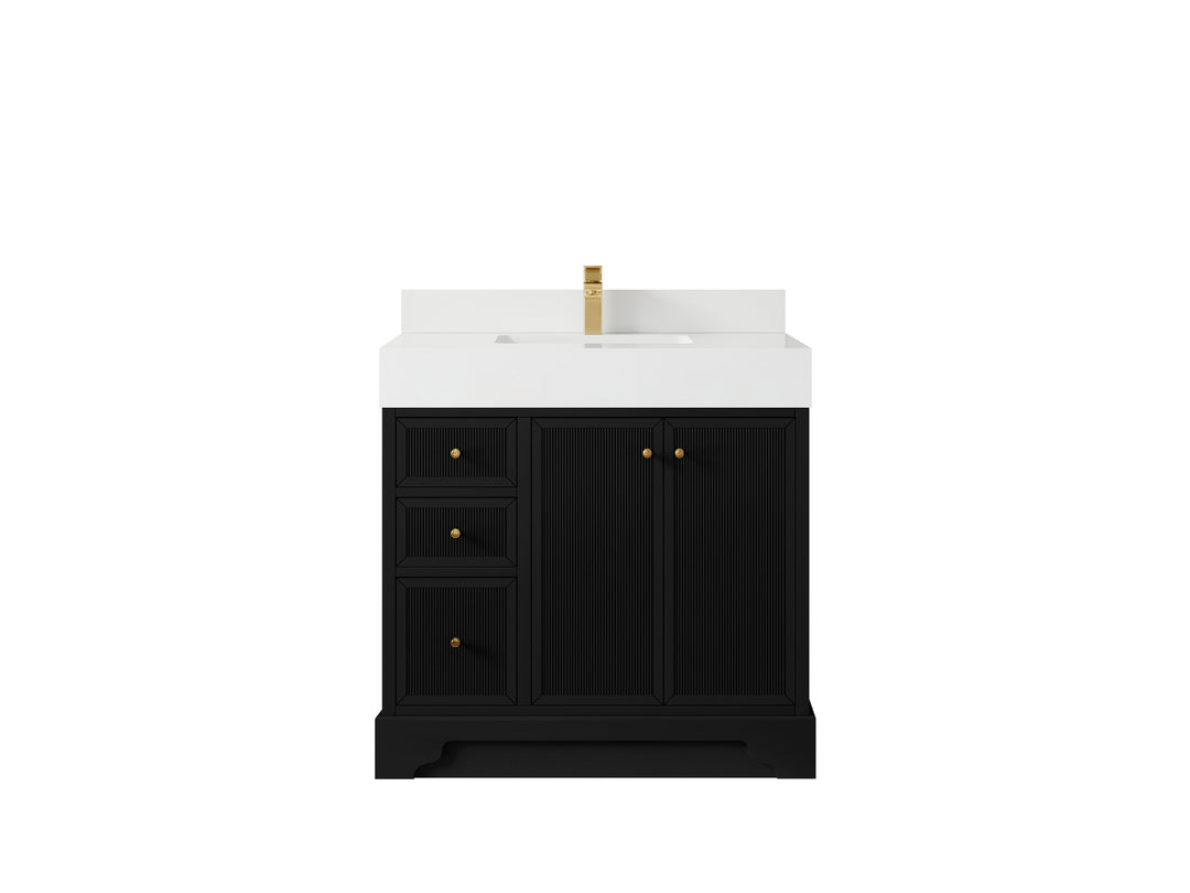 Manhattan 36 in. W x 22 in. D Center Sink Bathroom Vanity