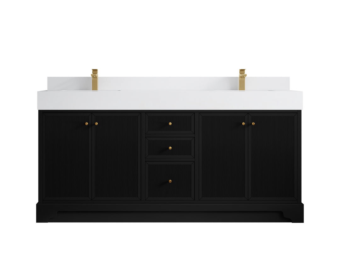 Manhattan 72 in. W x 22 in. D Double Sink Bathroom Vanity