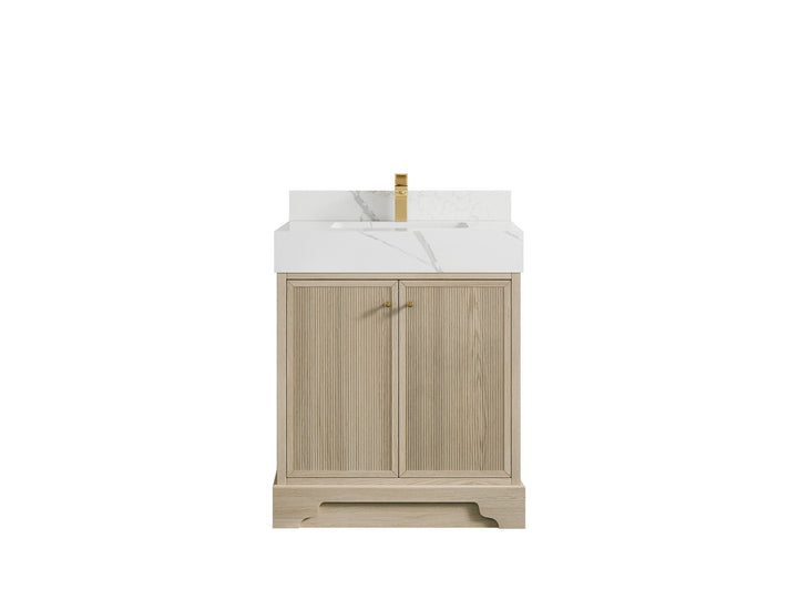 Manhattan White Oak 30 in. W x 22 in. D Single Sink Bathroom Vanity - photo 6