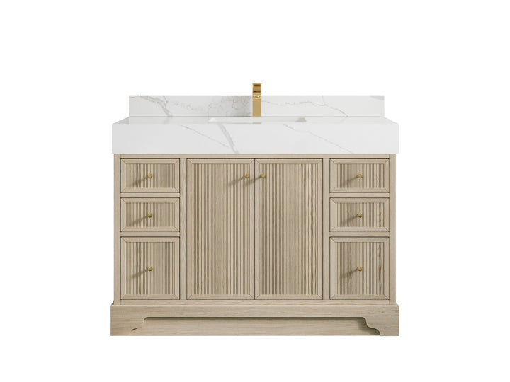 Manhattan White Oak 48 in. W x 22 in. D Single Sink Bathroom Vanity - photo 6