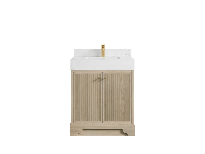 Manhattan White Oak 30 in. W x 22 in. D Single Sink Bathroom Vanity - photo 7