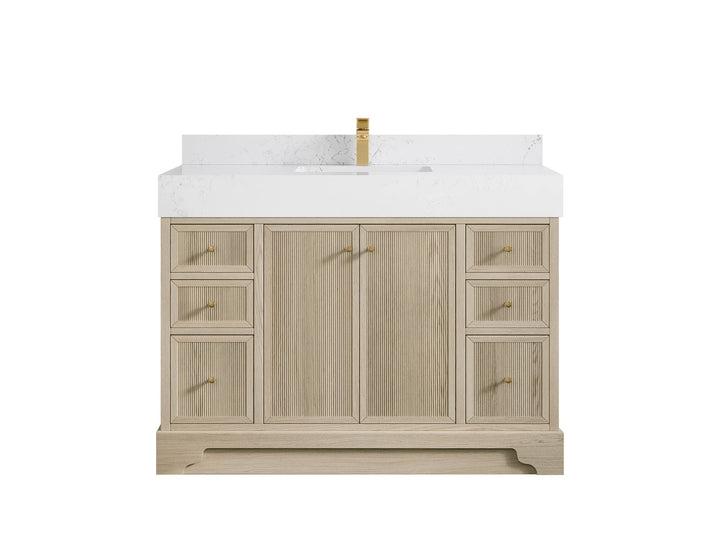 Manhattan White Oak 48 in. W x 22 in. D Single Sink Bathroom Vanity - photo 7