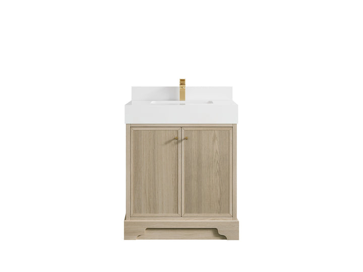 Manhattan White Oak 30 in. W x 22 in. D Single Sink Bathroom Vanity - photo 8