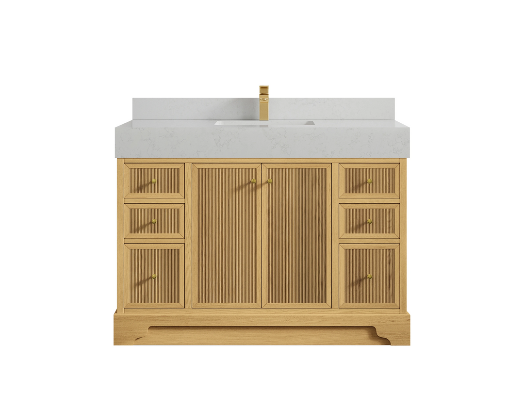 Manhattan White Oak 48 in. W x 22 in. D Single Sink Bathroom Vanity | 
              
                White Oak
                
                  
             - MNH_WHOK_CA_LZ_48S - photo №7