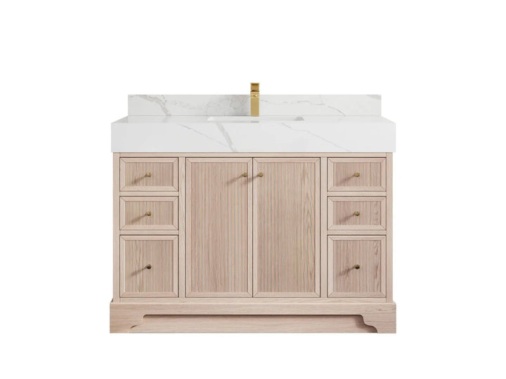 Manhattan White Oak 48 in. W x 22 in. D Single Sink Bathroom Vanity - photo 6