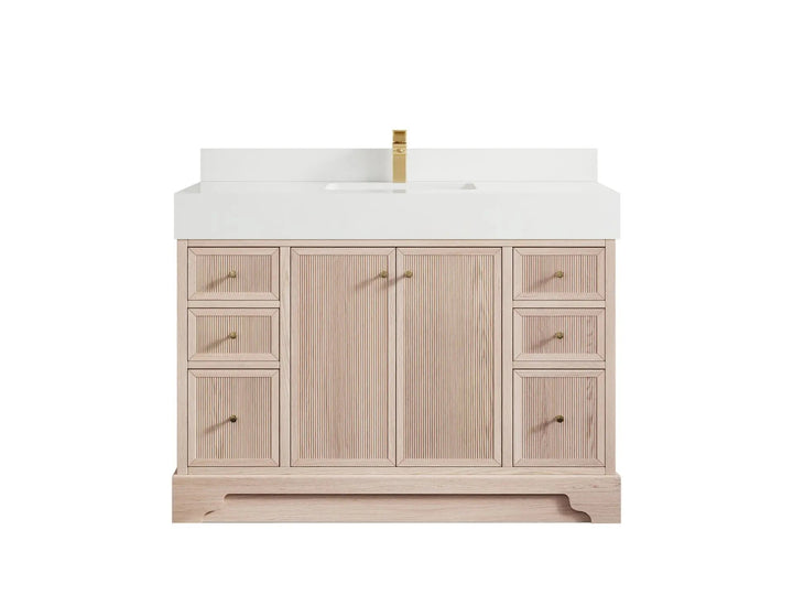 Manhattan White Oak 48 in. W x 22 in. D Single Sink Bathroom Vanity - photo 8