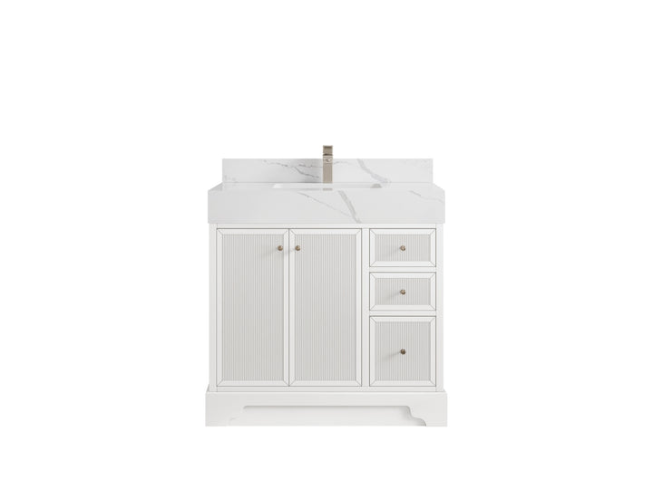 Manhattan 36 in. W x 22 in. D Center Sink Bathroom Vanity - photo 8