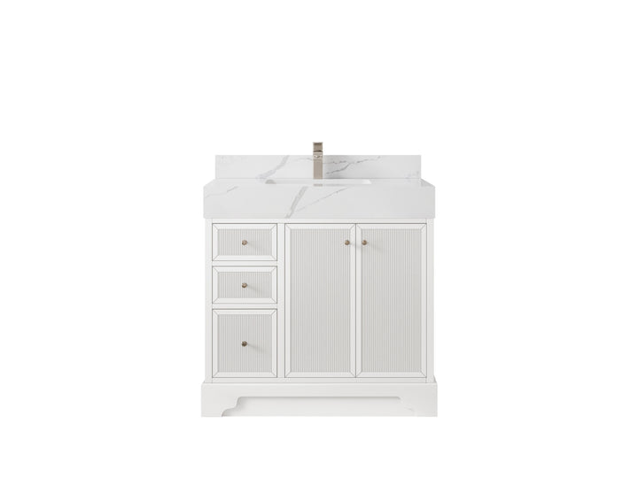 Manhattan 36 in. W x 22 in. D Center Sink Bathroom Vanity - photo 8