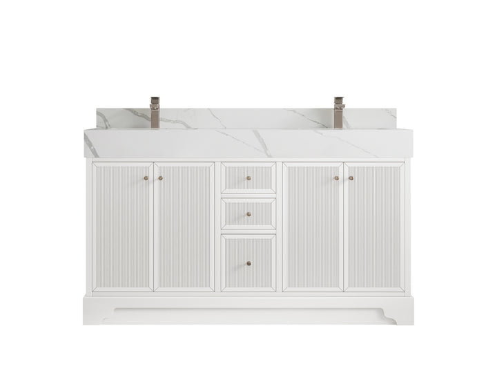 Manhattan 60 in. W x 22 in. D Double Sink Bathroom Vanity - photo 8