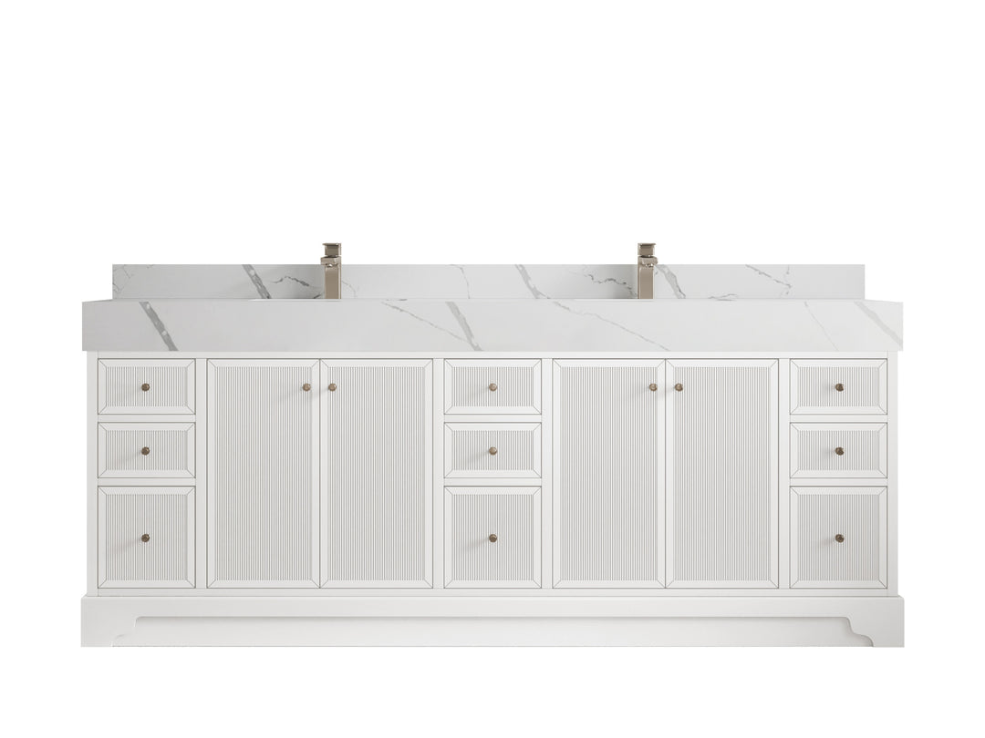 Manhattan 84 in. W x 22 in. D Double Sink Bathroom Vanity