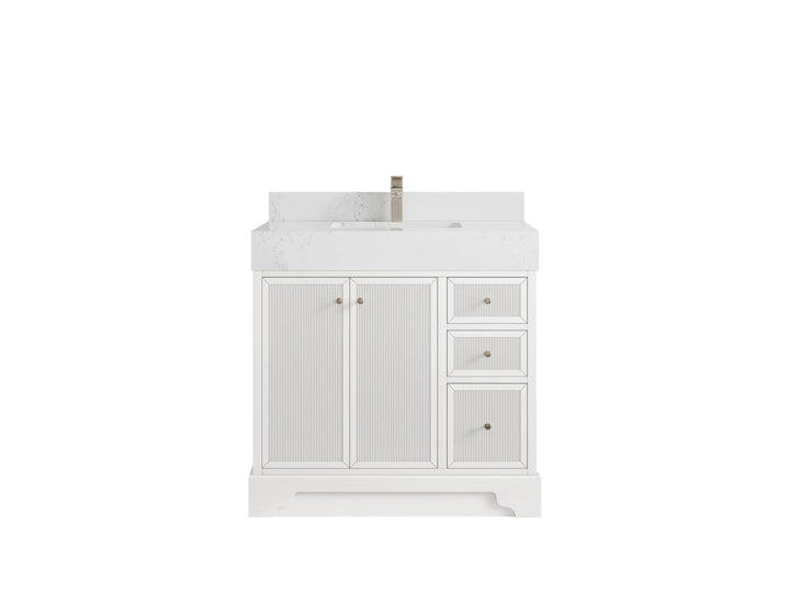 Manhattan 36 in. W x 22 in. D Center Sink Bathroom Vanity - photo 10