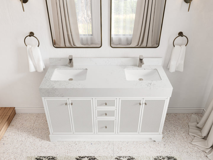 Manhattan 60 in. W x 22 in. D Double Sink Bathroom Vanity - photo 9
