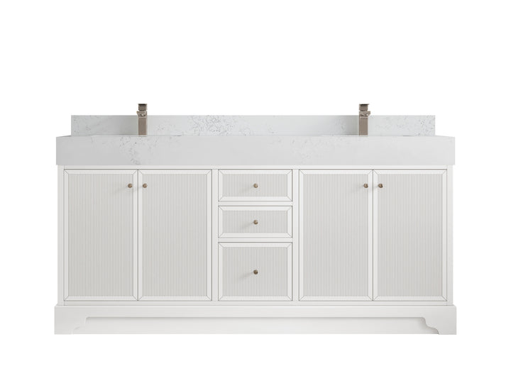 Manhattan 72 in. W x 22 in. D Double Sink Bathroom Vanity - photo 10