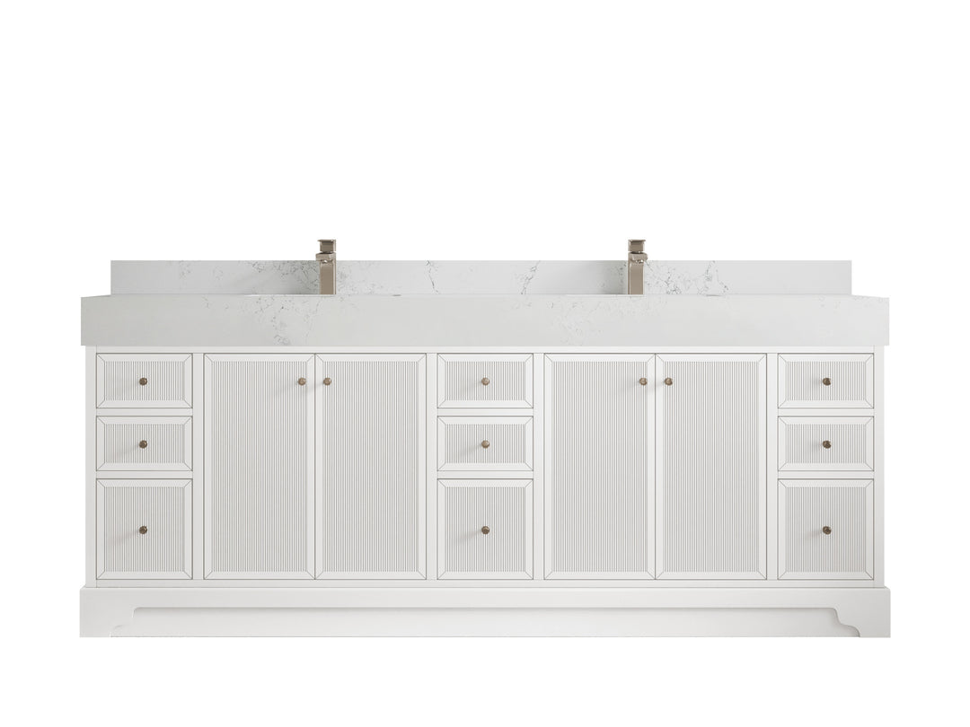 Manhattan 84 in. W x 22 in. D Double Sink Bathroom Vanity