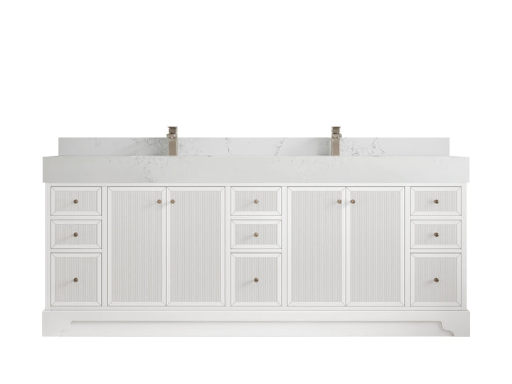 Manhattan 84 in. W x 22 in. D Double Sink Bathroom Vanity - photo 10