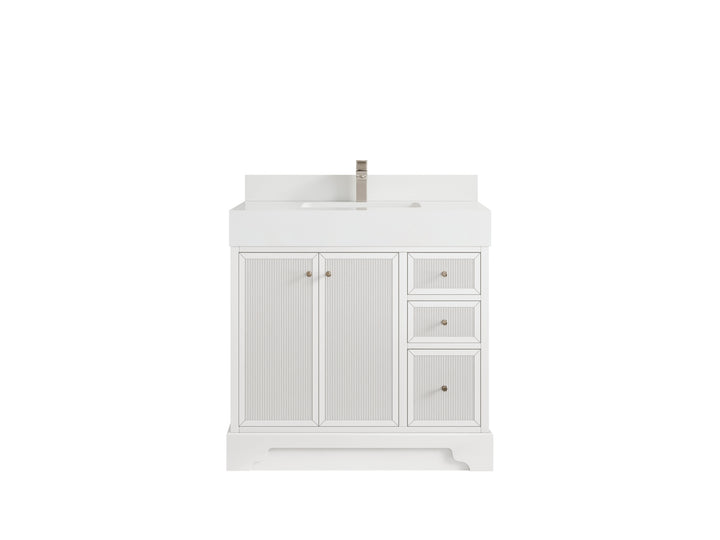 Manhattan 36 in. W x 22 in. D Center Sink Bathroom Vanity - photo 12