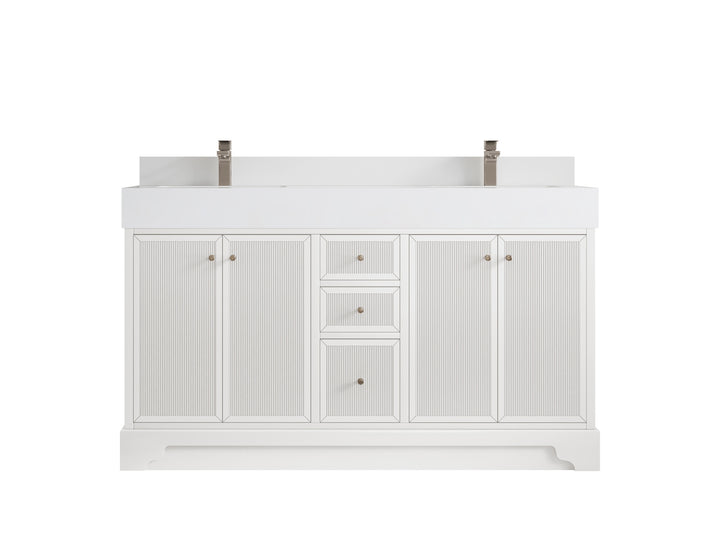 Manhattan 60 in. W x 22 in. D Double Sink Bathroom Vanity - photo 12