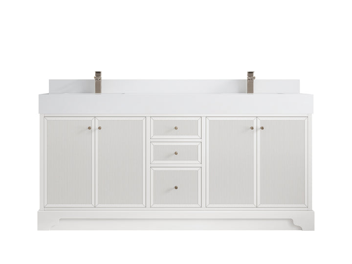 Manhattan 72 in. W x 22 in. D Double Sink Bathroom Vanity - photo 12