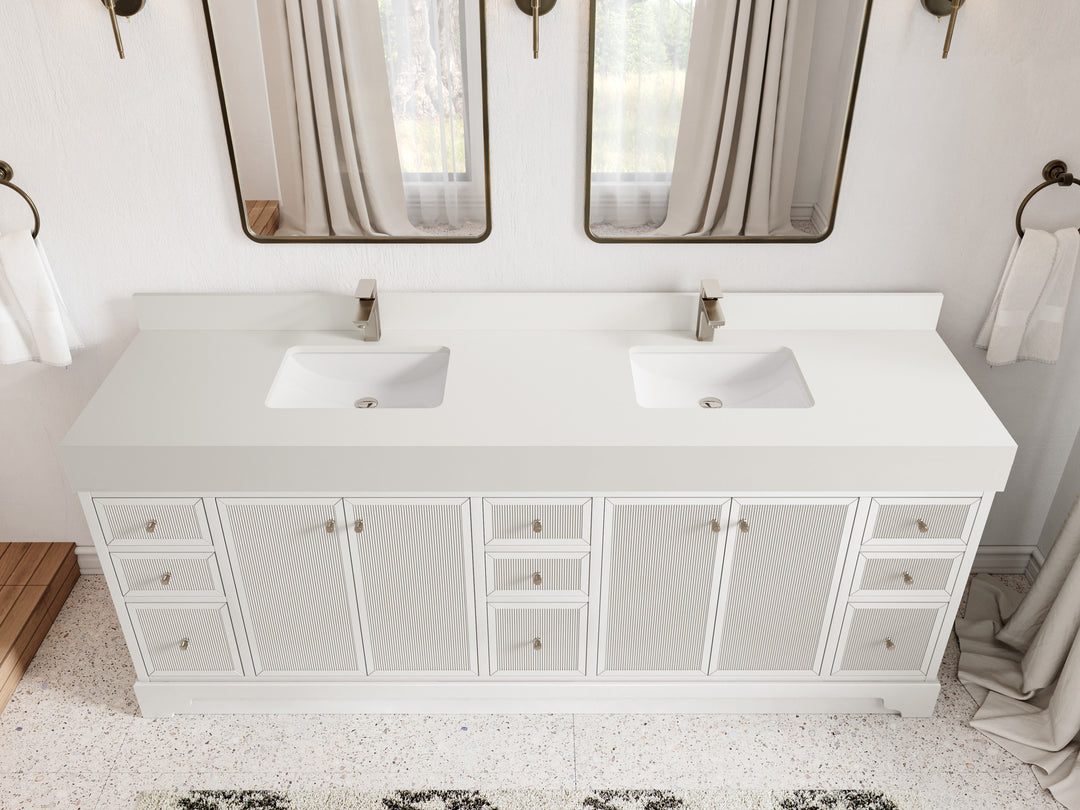Manhattan 84 in. W x 22 in. D Double Sink Bathroom Vanity