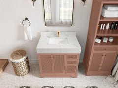 Manhattan 36 in. W x 22 in. D Center Sink Bathroom Vanity - photo 5