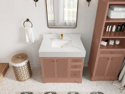 Manhattan 36 in. W x 22 in. D Center Sink Bathroom Vanity - Willow Bath and Vanity